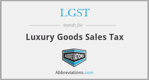 What does goods and sales tax stand for?